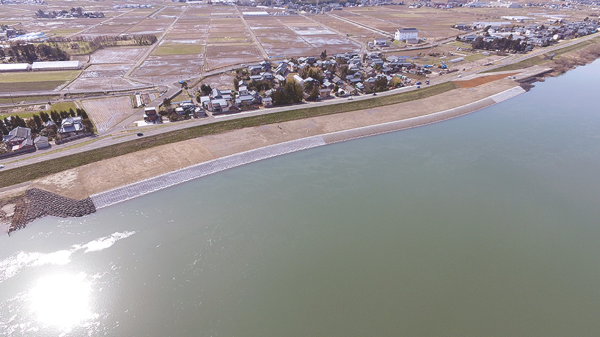 河川工事(阿賀野川)